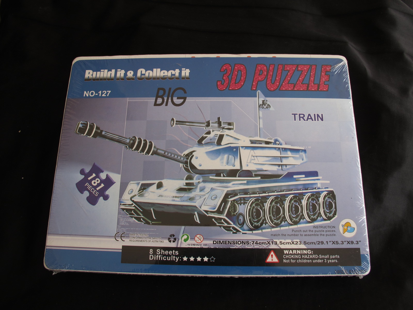 โมเดลกระดาษรถถัง ขนาด 181 ชิ้น ขนาดใหญ่ 8 แผ่น Tank (SUPER 3D PUZZLE)