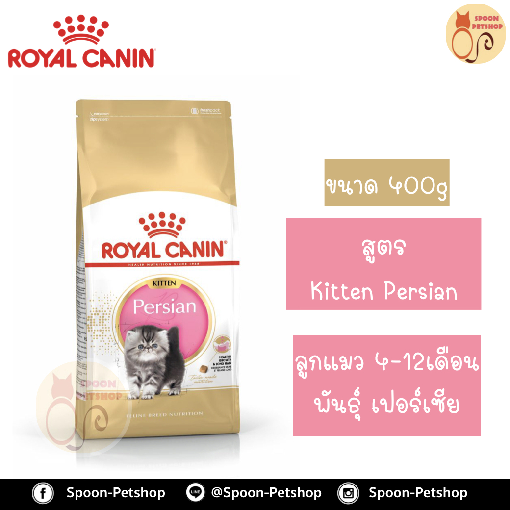 Royal Canin อาหารแมว โรยัล คานิน Kitten Persian 32 แพ็คโรงงาน 0.4kg สำหรับ ลูกแมวเปอร์เซีย 4-12 เดือน