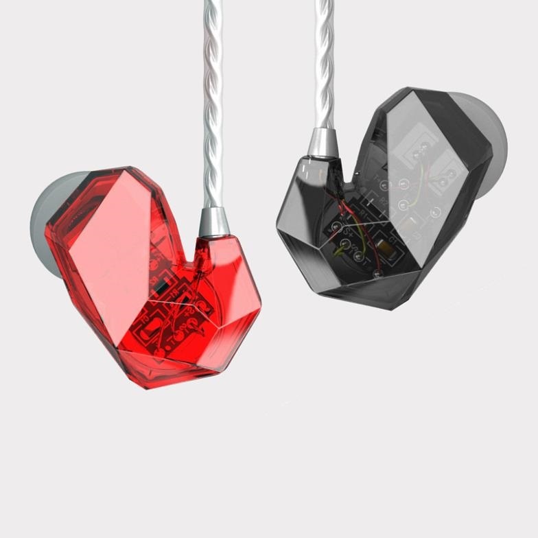 ขาย หูฟัง TTPOD T2 สีแดงใส สุดยอดหูฟังระดับเทพ 3 driver Hybrid (2BA 1 Dynamic) เสียงดี สายถักไม่พันกัน
