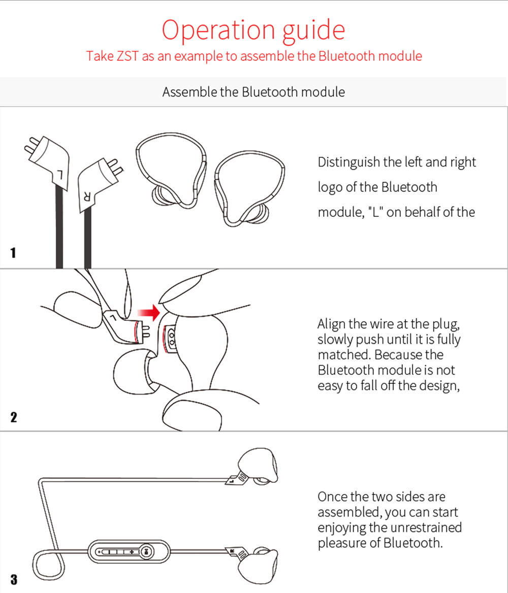 ขายสายหูฟัง KZ Bluetooth สำหรับหูฟัง KZ ZST/ED12 , ZS3/ZS5 รองรับ Bluetooth 4.1,ใช้รับสาย,เปลี่ยนเพลง,เพิ่มระดับเสียงได้