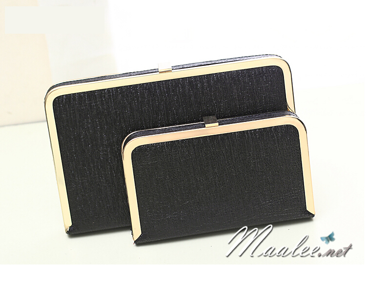 พร้อมส่ง Evening Clutch กระเป๋าออกงาน สีดำ ทรงสีเหลี่ยม พร้อมสายสะพาย ขนาด S
