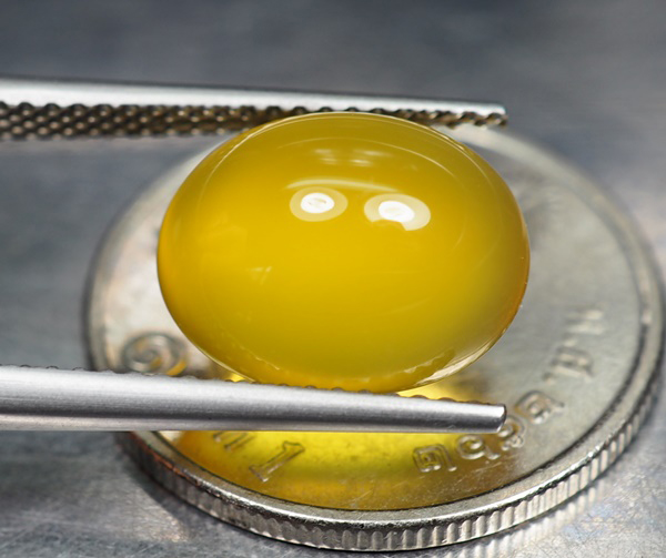 คาลซิโดนีสีเหลือง(Yellow Chalcedony) 4.60 กะรัต