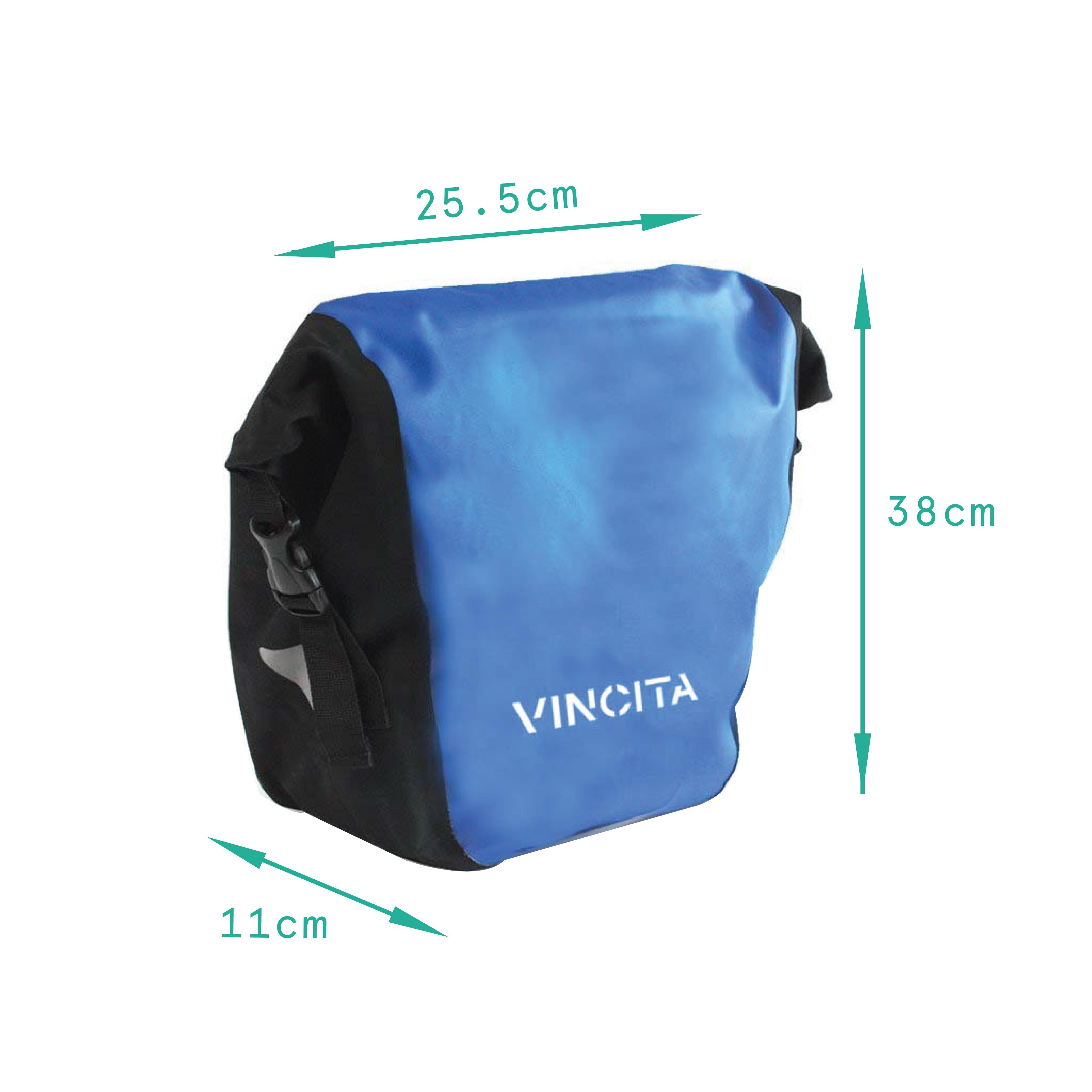 VINCITA B050WP-V กระเป๋าแพนเนียร์กันน้ำเล็ก *ราคาสำหรับ 1 คู่" วางบนตะแกรงหน้าหรือหลัง