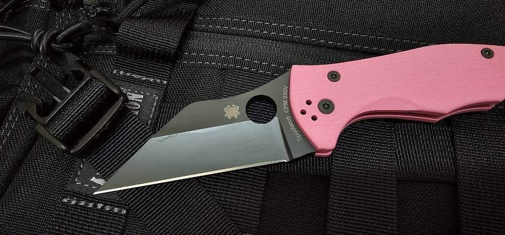 Spyderco Yojimbo 2 Sprint Run Knife Pink G-10 (3.2" Black CPM S30V)