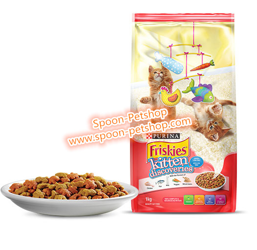 Friskies อาหารแมว ฟริสกี้ สำหรับลูกแมว Kitten Discoveries (ชมพู) 1.1kg