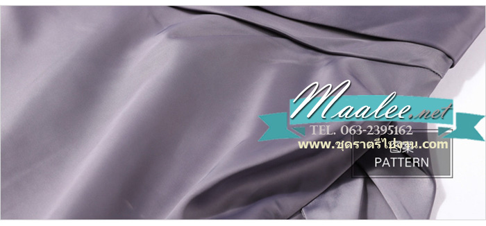 พร้อมส่ง ชุดเดรส/ชุดออกงาน บ่าเฉียงปิดแขนนิดๆ PATTERN หรู สีเทาเข้ม (ซิปข้างลำตัว) **เหลือเฉพาะไซส์ XL**