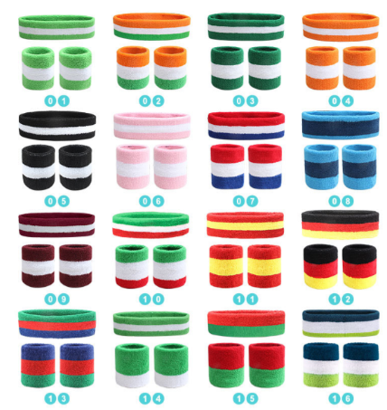 ชุดสายรัดข้อมือ ผ้าคาดผม (Wristband Headband)