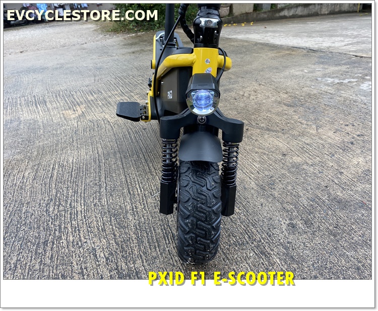 สกู๊ตเตอร์ไฟฟ้า PXID F1 ELECTRIC SCOOTER โช๊คหน้า+หลัง มอเตอร์ 500 วัตต์ ความเร็วสูงสุด 45กม./ชม, 10Ah 48V (30กม.) เดินทางได้ 30-40 กม.