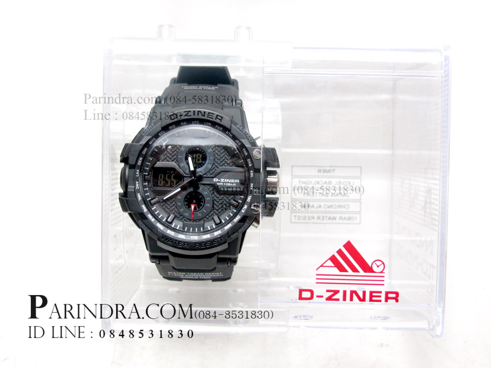 นาฬิกา D-ZINER WR10BAR สีดำล้วน