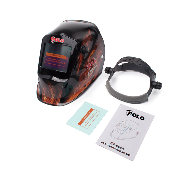 หน้ากากปรับแสงอัตโนมัติ ลายไฟ POLO โปโล รุ่น SF-860X Pn.ADG8600 ##