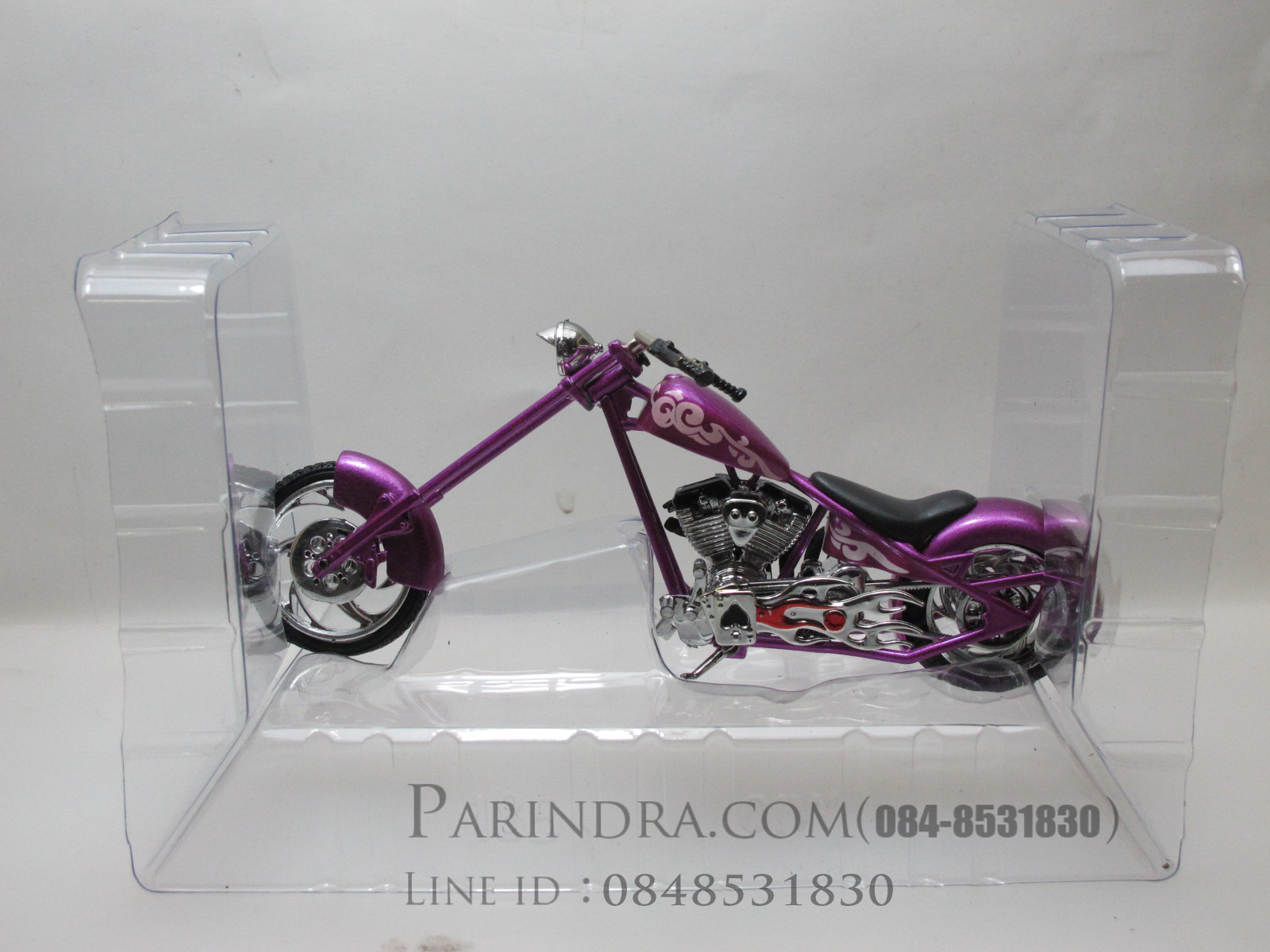 โมเดลรถมอเตอร์ไซค์ ช๊อปเปอร์ สีม่วง