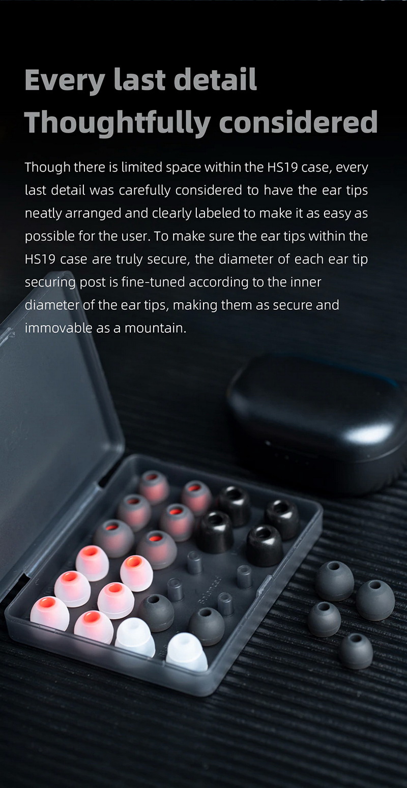 ขาย FiiO HS19 เซ็ตจุกหูฟัง 12 คู่ ที่มีสไตล์ที่แตกต่างกันถึง 5 รูปแบบ