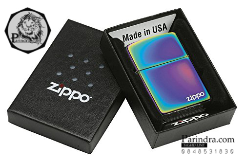 ไฟแช็ค Zippo แท้ สีเหลือบรุ้งสเปกตรัม " Zippo 151ZL Spectrum Finish Lighter With Logo " แท้นำเข้า 100%