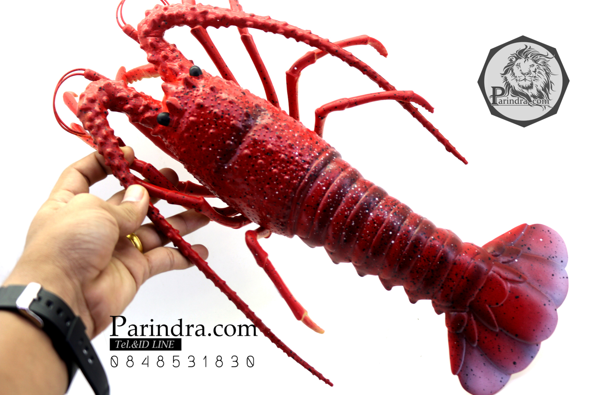 โมเดลกุ้งมังกร Lobster ยักษ์ แบบยางกึ่งอ่อนนุ่มกึ่งแข็ง ตั้งโชว์สวย ขนาดใหญ่ 16 นิ้ว