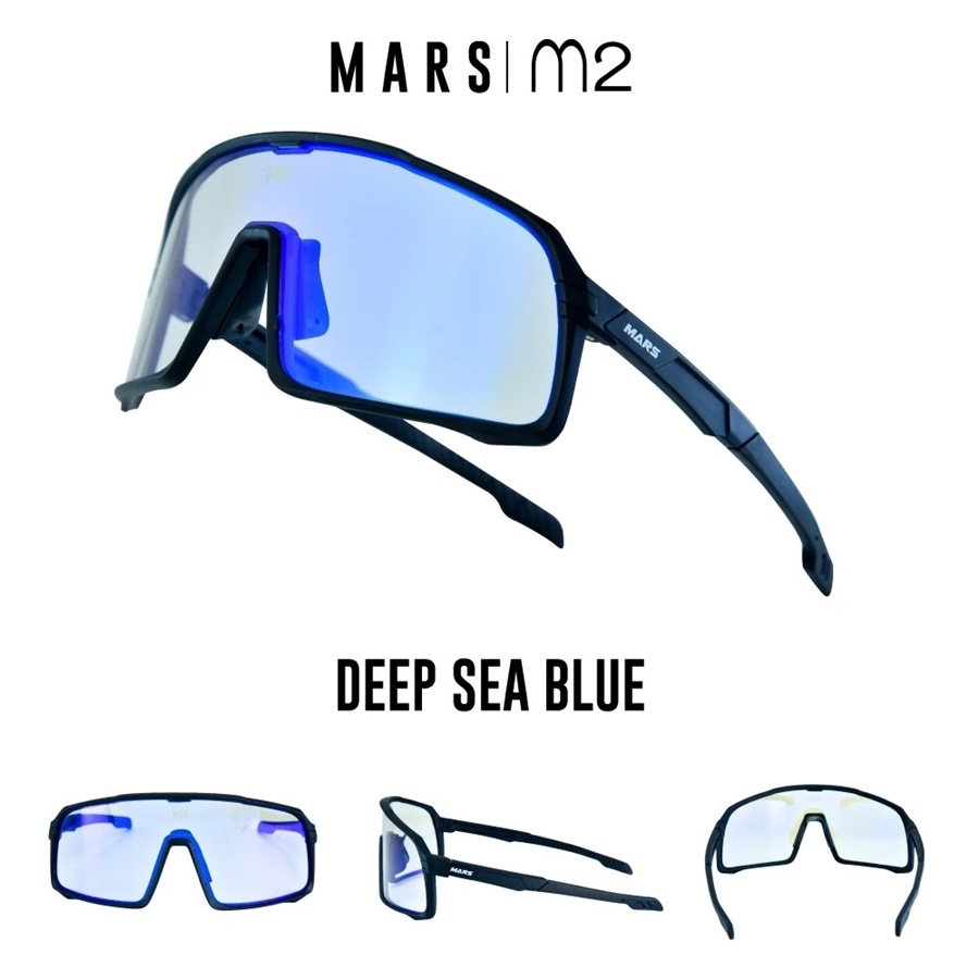 แว่นกันแดด แว่นปั่นจักรยาน Mars รุ่น M2 Cycling Sunglasses เลนส์สี Photochromic (ปรับแสงอัตโนมัติ) ใส่สบาย ป้องกันแสงแดด UV400 UVA/UVB 99.9%