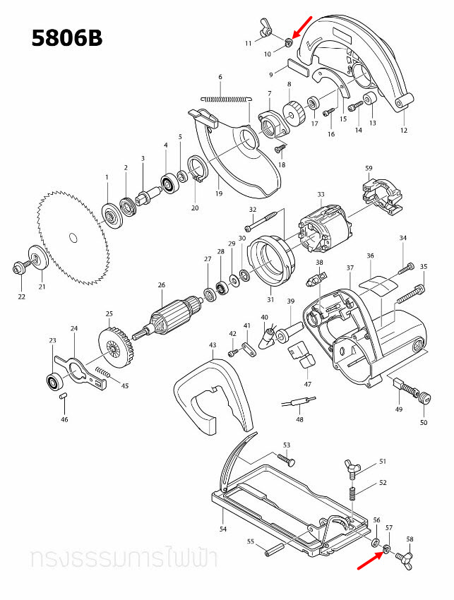 SPRING WASHER 6 Maktec มาคเทค MT560, MT580, MT583, Makita มากีต้า 2414, 2414NB, 4100NB, 4100NH, 4100NH2, 5103N, 5201N, 5401N, 5900B, N5900B Pn.942151-2 (แท้) ## (*)