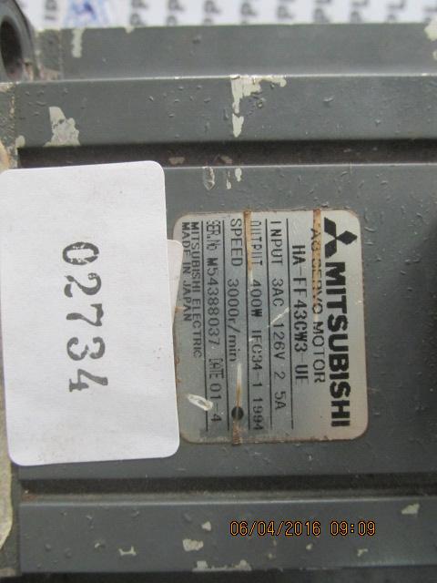 SERVO MOTOR “ MITSUBISHI ” รุ่น HA-FF43CW3-UE