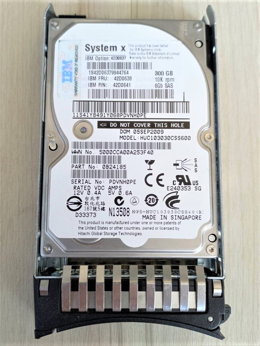 42D0638 IBM 300-GB 6G 10K 2.5 SHS SAS. Refurbished; Warranty 12 Months.Shipping is included.