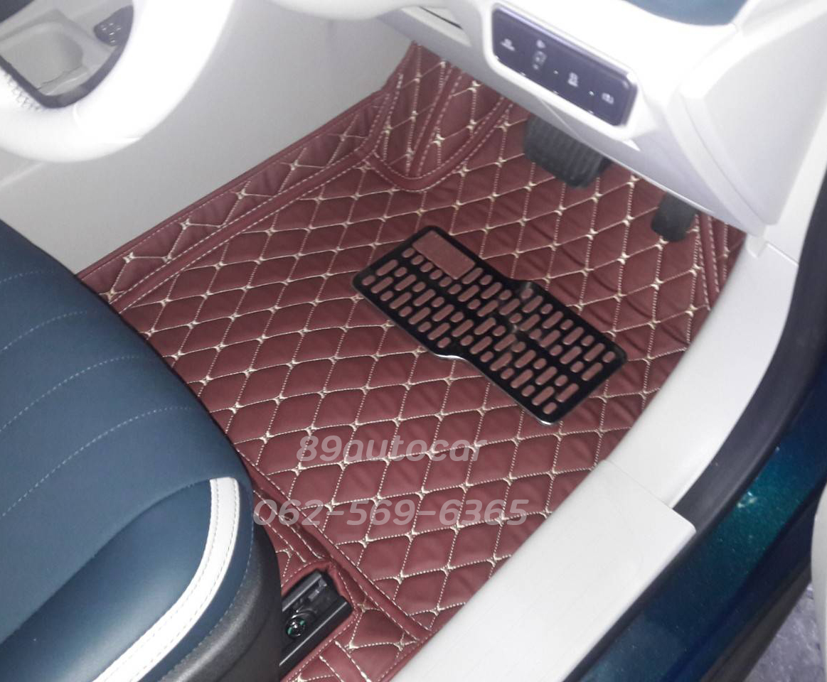 พรมปูพื้นรถยนต์ GWM Ora Goodcat ปูพรม6D สีแดงไวน์ เต็มคัน