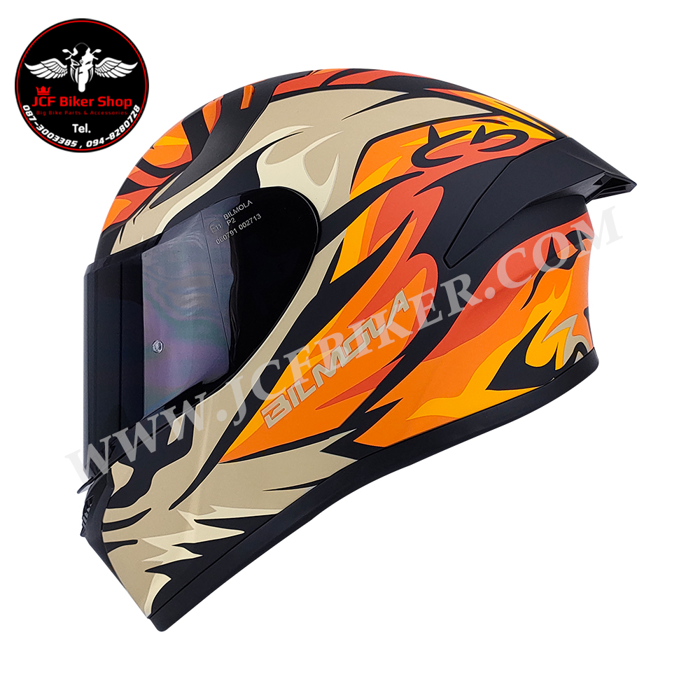 หมวกกันน็อคเต็มใบ หมวกกันน็อค Bilmola รุ่น Rapid RS ลาย TIGER (Matte)