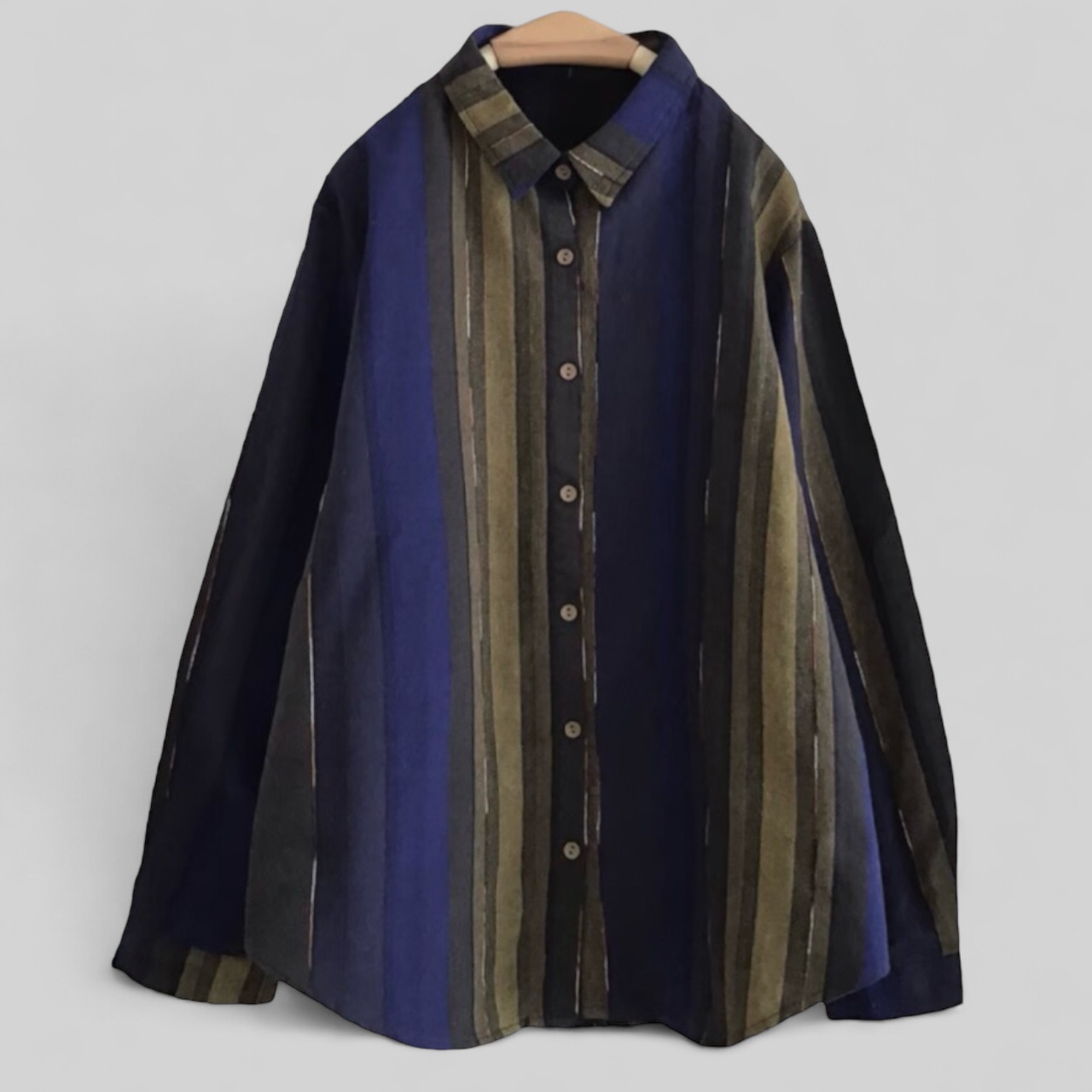 เสื้อเชิ้ตผ้าคอตตอนลายทาง