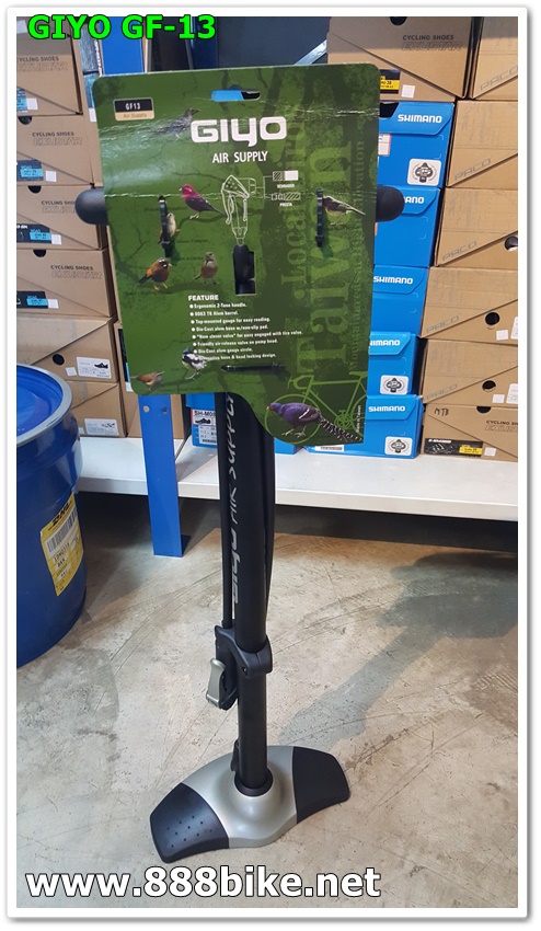 สูบตั้งพื้น GIYO GF-13 Floor Pumps with Air-release ด้ามอลู มีปุ่มปล่อยลม เบาแรง