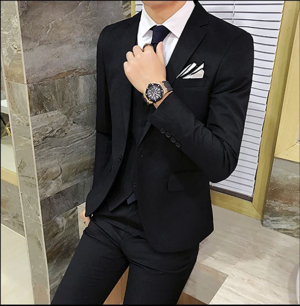 Pre-order ชุดสูทชาย สีดำ เข้ารูป