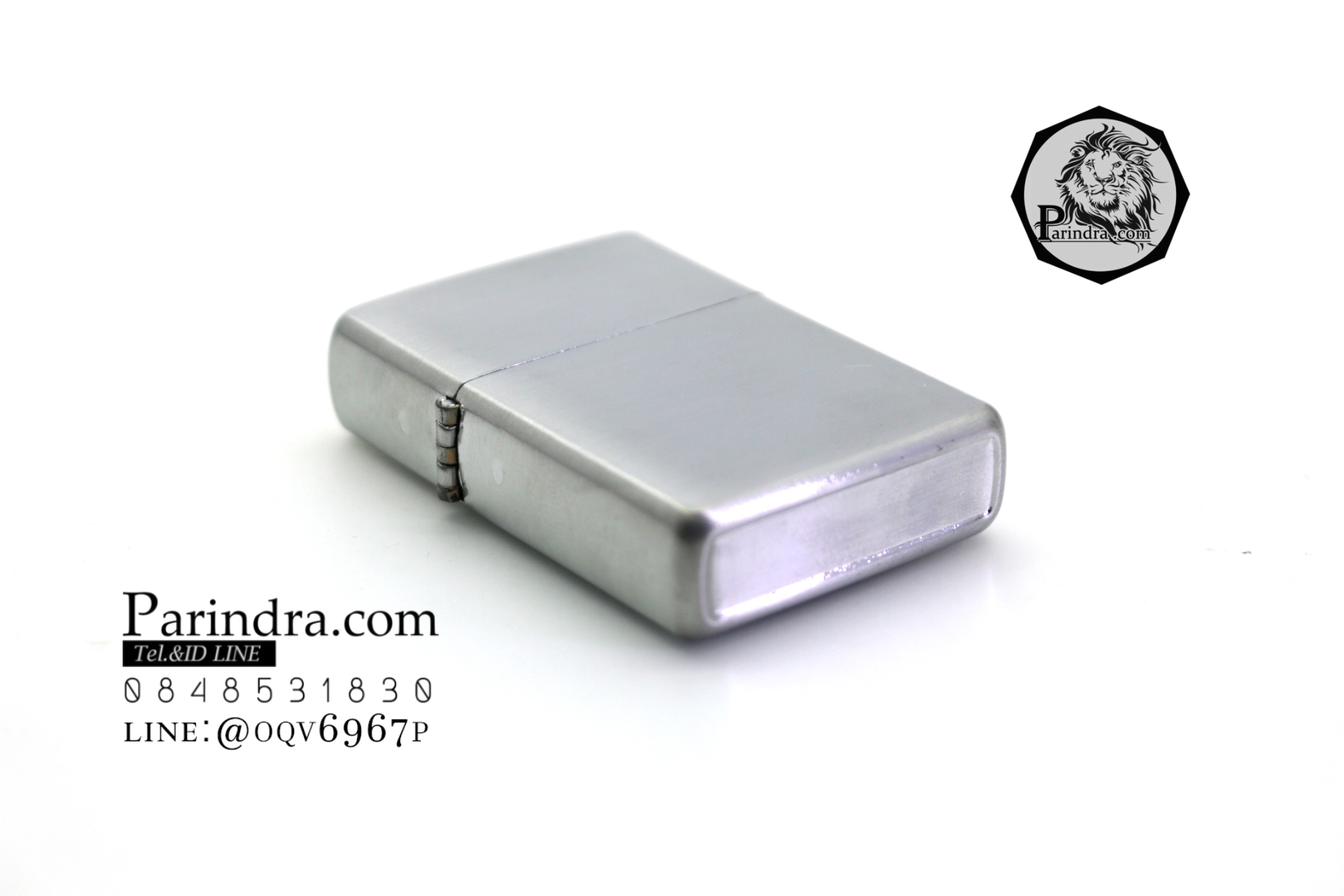 ไฟแช็คน้ำมัน ลายสีเงิน Chrome ผิวด้าน เติมน้ำมันรอนสัน