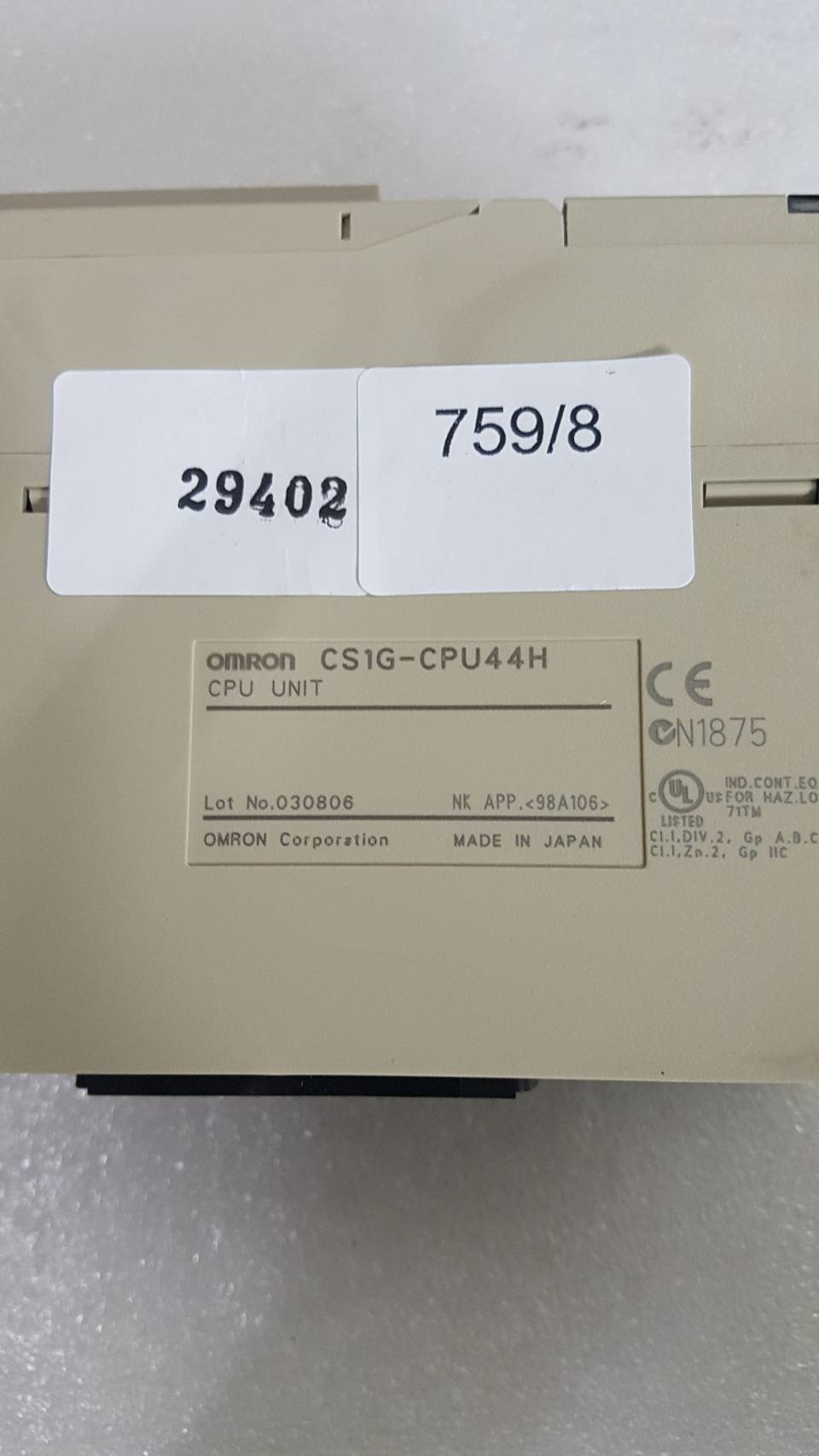CS1G-CPU44H PLC " OMRON "