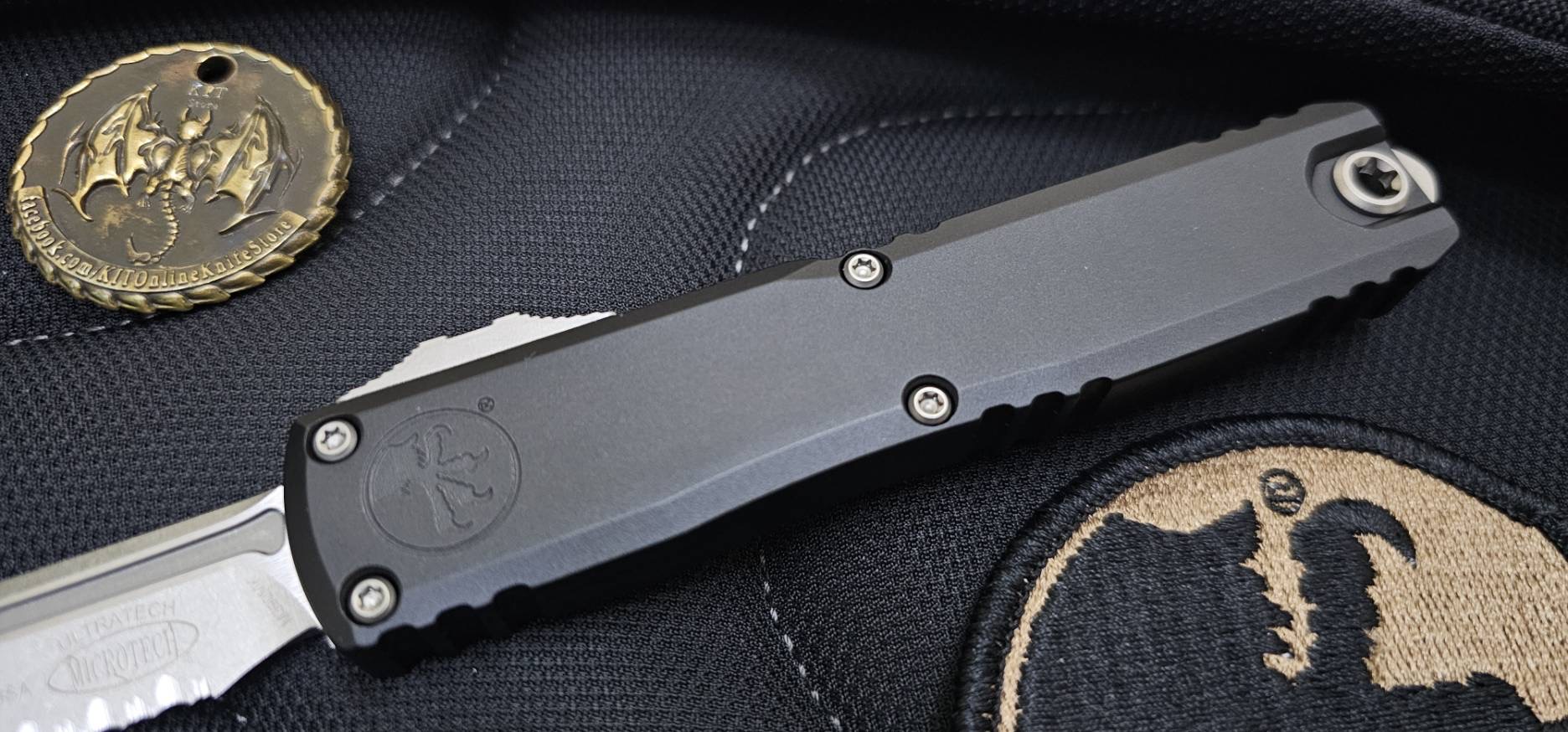 Microtech Ultratech ZBP T/E - Black Handle - Stonewashed Blade