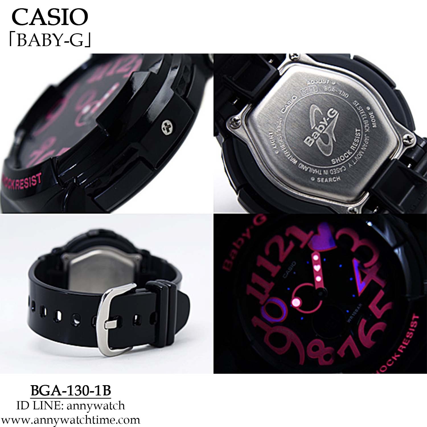 BABY-G BGA-130-1B - จำหน่ายนาฬิกาของแท้ 100% อะไหล่นาฬิกา