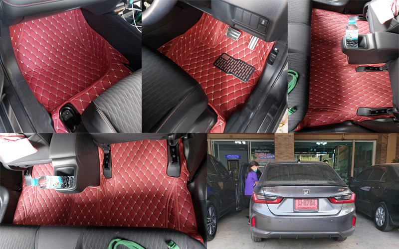 พรม6ดี ปูพื้นรถ Honda City 2020 เข้ารูป เต็มคัน