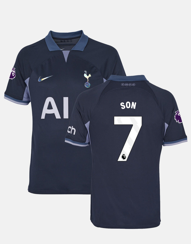 เสื้อทอตนัมฮอตสเปอร์ 2023 2024 ทีมเยือน SON 7 อาร์มพรีเมียร์ลีกของแท้