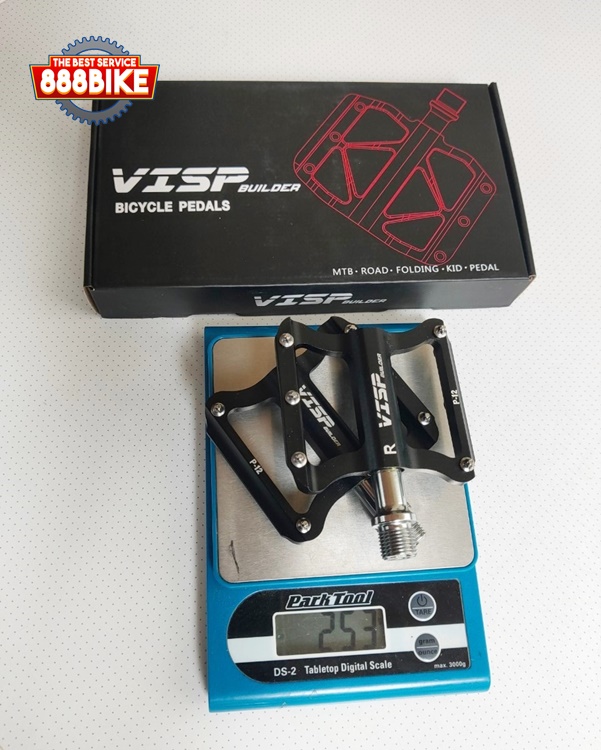 บันไดจักรยาน VISP P-12 ALLOY PEDALS, DU-BEARING สีดำ เบา ลื่นสุดๆ