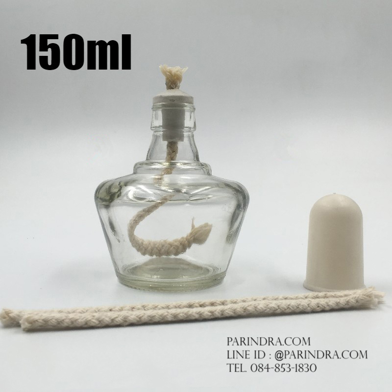 ตะเกียงแอลกอฮอล์แก้ว สวย คลาสสิก ขนาด 150 ml.