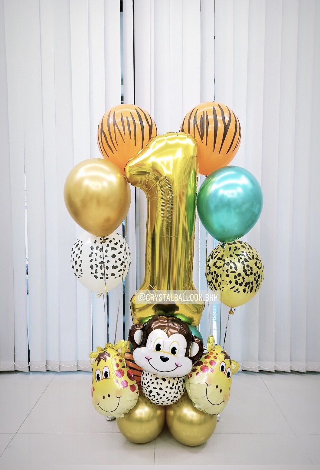 ลูกโป่ง วันเกิดเด็ก ฟอยล์ตัวเลข ขนาด 40" ตั้งฐาน 1 ชิ้น พร้อม ช่อลูกโป่งแฟนซี ช่อ 3 ลูก 2 ช่อ พร้อมตกเเต่ง สามารถเปลี่ยนสีลูกโป่ง/เปลี่ยนสี-ฟอยล์ตัวเลขได้