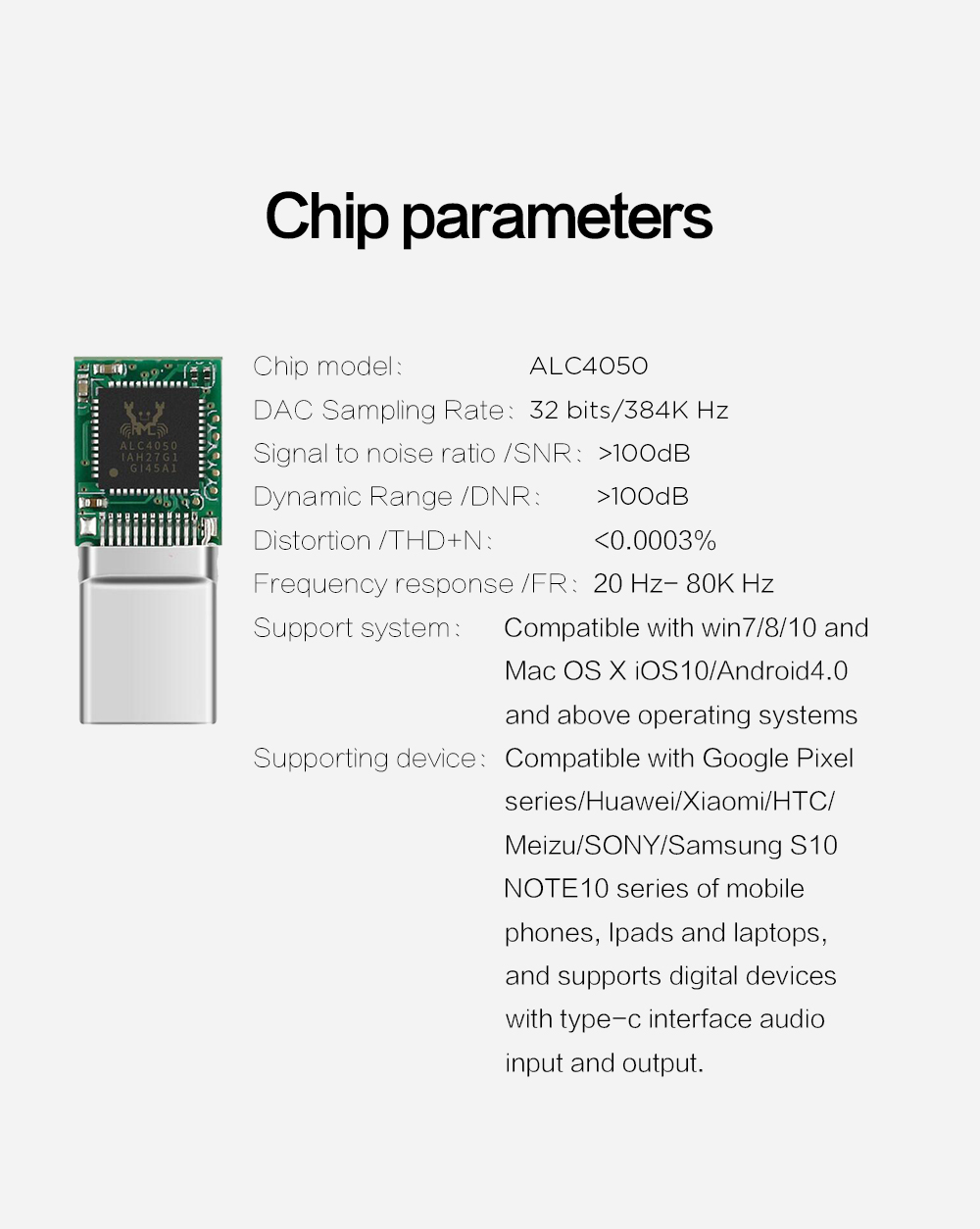 ขาย TFZ Deco.1 สายแปลง Type C เป็น 3.5mm พร้อม DAC ในตัว