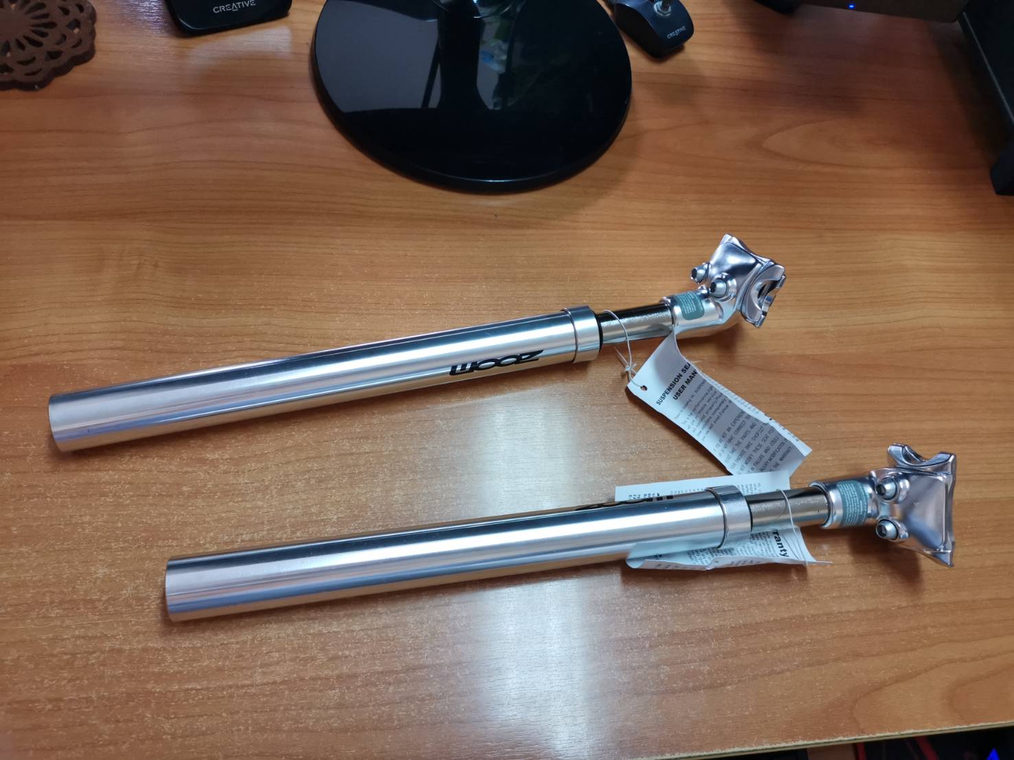 หลักอานโช๊ค ZOOM Suspension Seatpost Shock Absorber damping Alu, 27.2 28.6 30.1 30.4 30.9 31.6mm X350MM