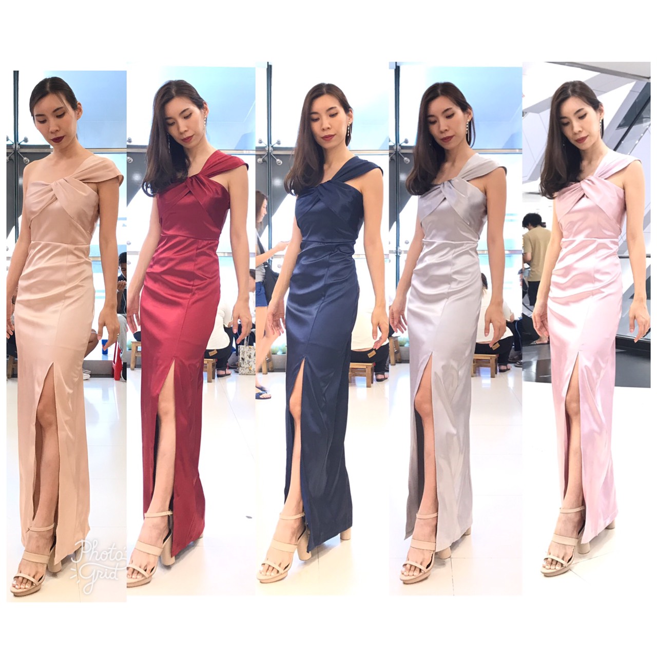 ชุดเพื่อนเจ้าสาว ชุดราตรียาว Sharon - One-shoulder top & Sheath skirt