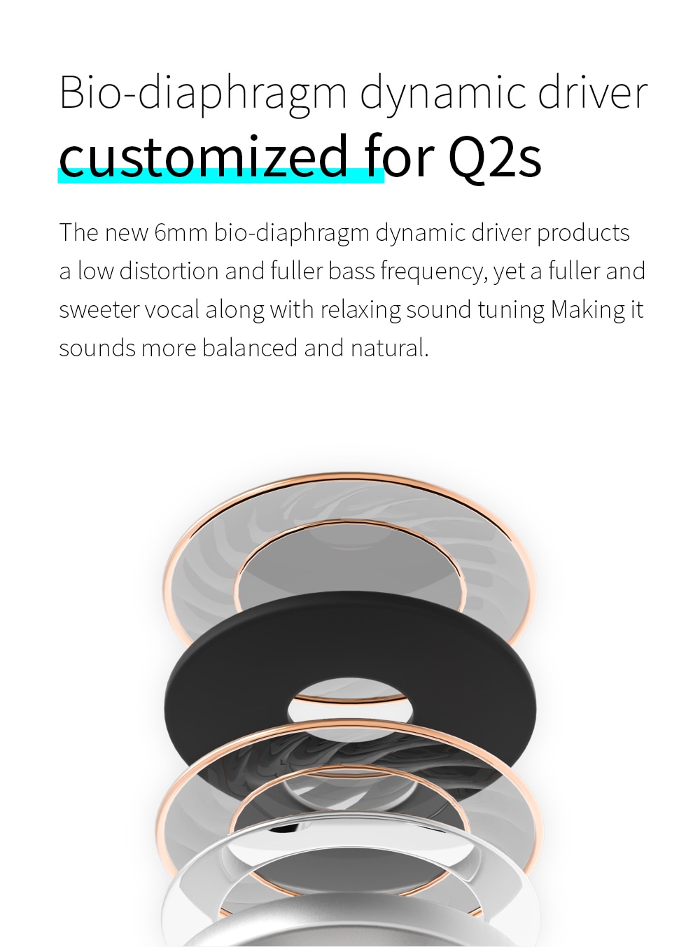 ขาย BGVP Q2S หูฟัง TWS 2 ไดรเวอร์ 1BA Knowles + 1DD