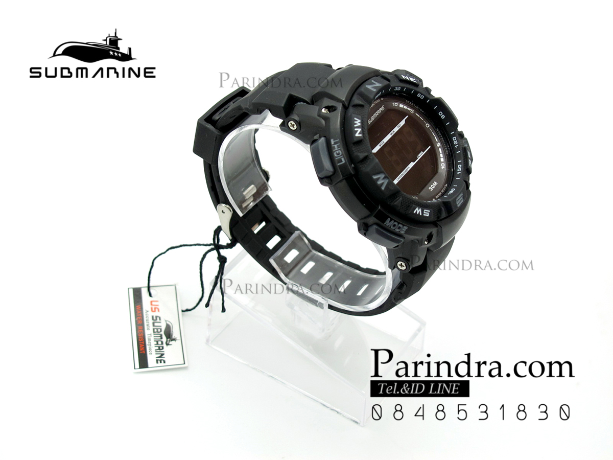 นาฬิกา US submarine รุ่น TP1326M สีดำ พื้นหลังดำ