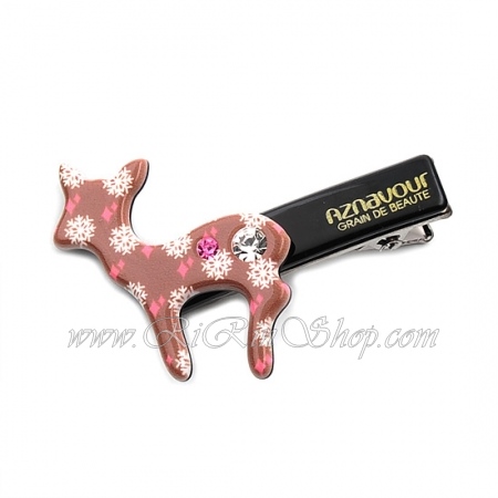 Aznavour กิ๊บปากเป็ดเซลลูโลสกวางน้อยแต่งคริสตัล Swarovski ( Beige )