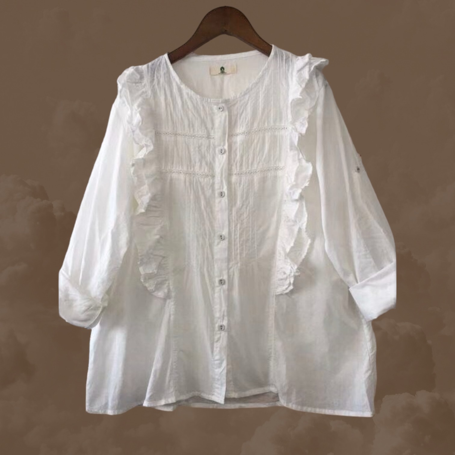 เสื้อผ้าฝ้ายแต่งระบาย