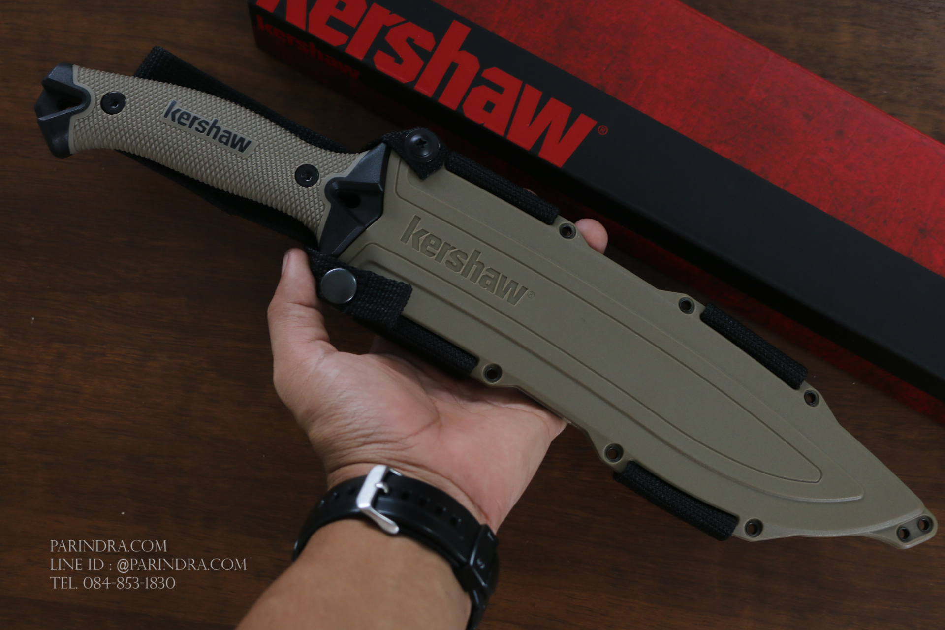 มีดเดินป่า MACHETE ใบตาย Kershaw Camp 10 ใบ 10" รุ่น CAMP10 1077 TAN ของแท้ 100% นำเข้าจาก USA