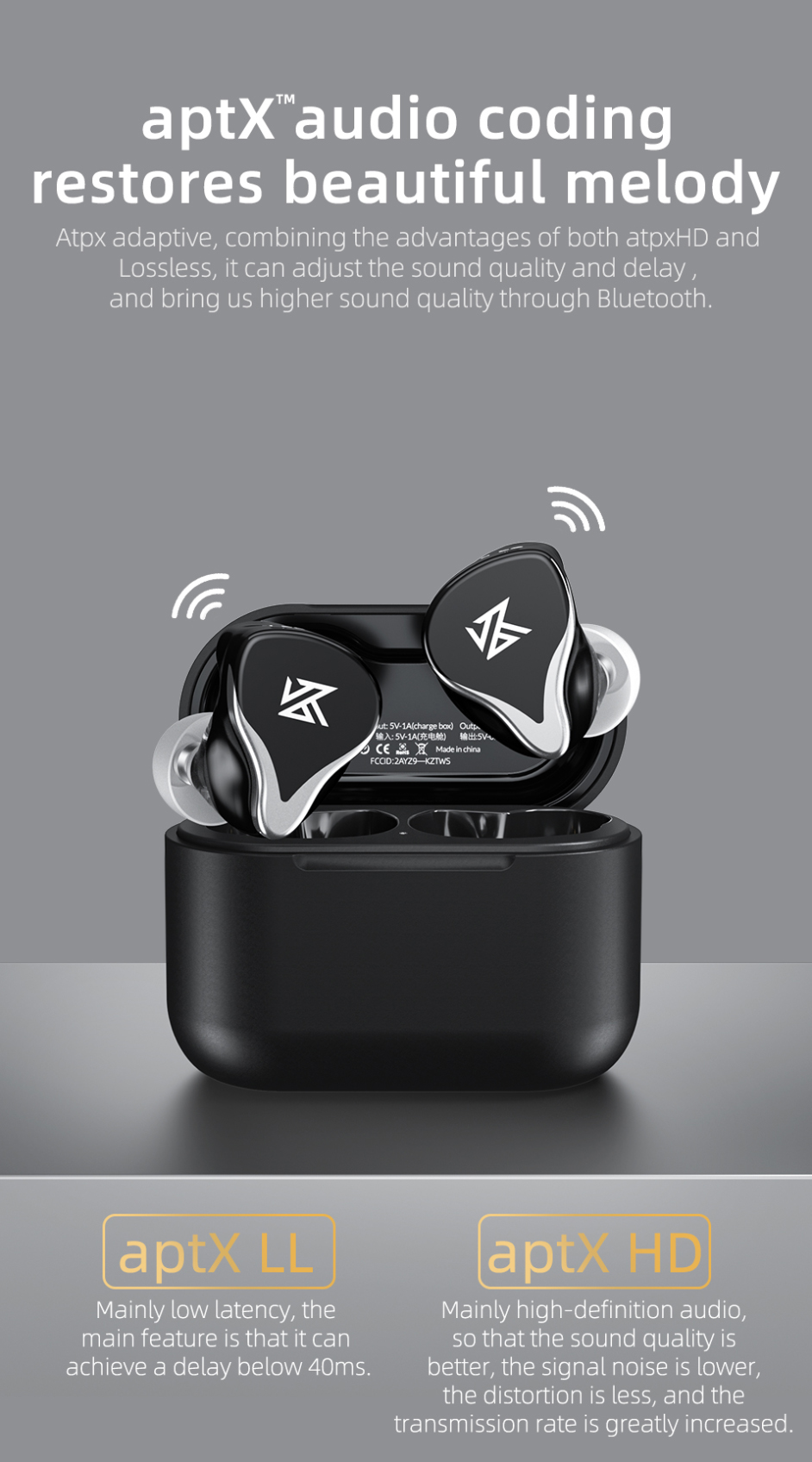 ขาย KZ Z3 หูฟัง TWS 2 ไดรเวอร์ 1BA + 1DD ประกันศูนย์ไทย