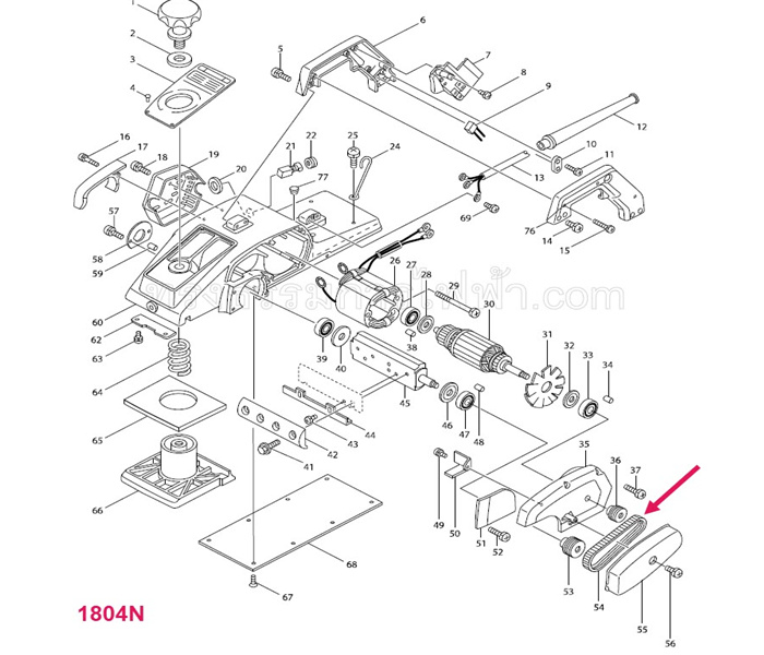 สายพาน กบไฟฟ้า Makita มากีต้า รุ่น 1804N, 1805N (ใช้ขนาดเดียวกัน)