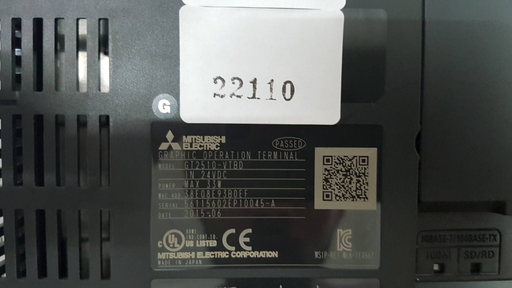 LCD TOUCH SCREEN “ MITSUBISHI ” รุ่น GT2510-VTBD