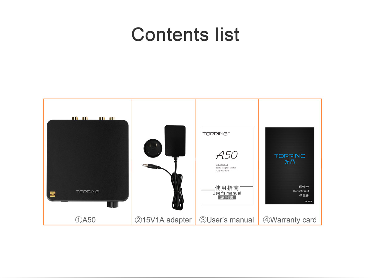 ขาย TOPPING A50 แอมป์หูฟังตั้งโต๊ะกำลังขับสูง รองรับย่านความถี่ 20-200kHz เหนือกว่า Hi-Res