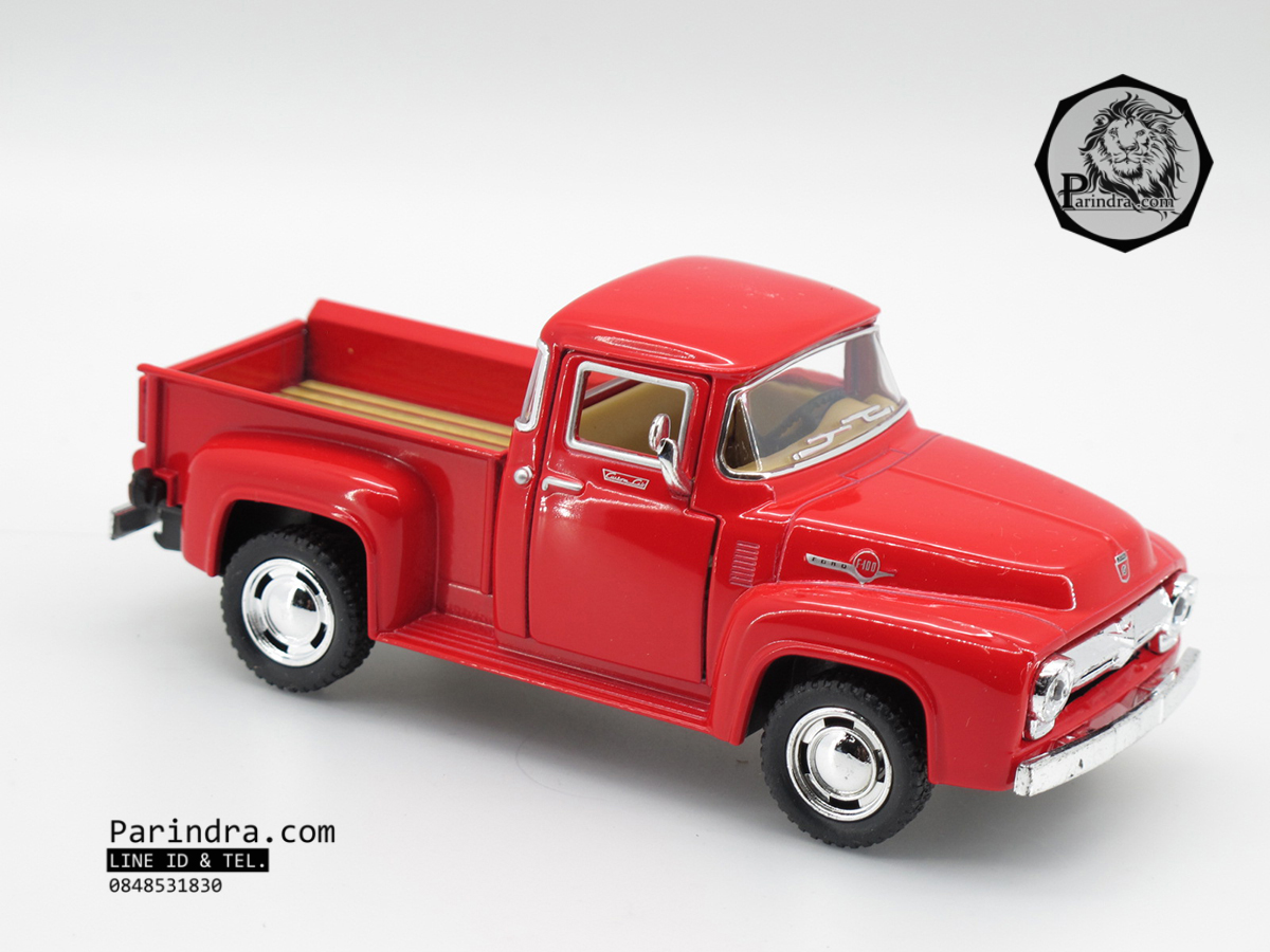 โมเดลรถเหล็กรถจำลอง Ford 1956 F-100 Pickup KT5385 อัตตราส่วน 1:38 สีแดง