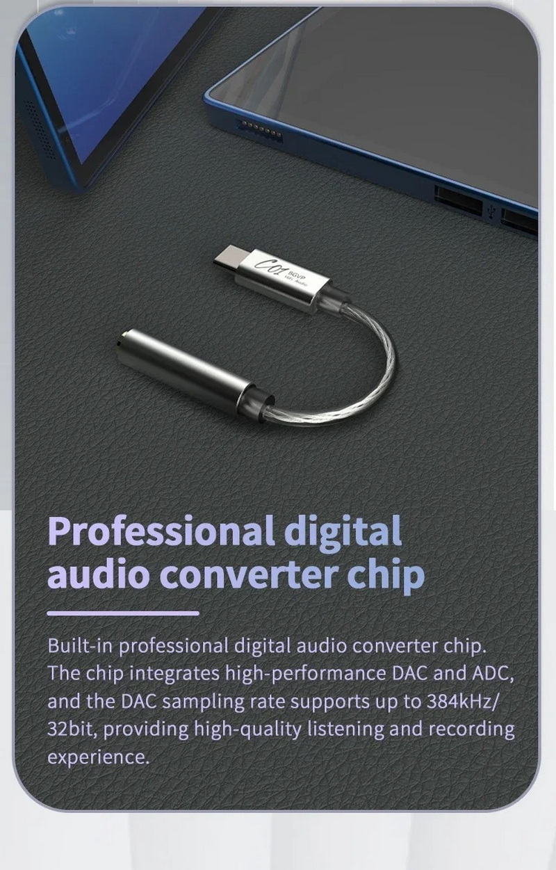 BGVP C01 DAC หางหนูพกพา พร้อม EQ รองรับ 32bit/384kHz Hi-Res ประกันศูนย์ไทย